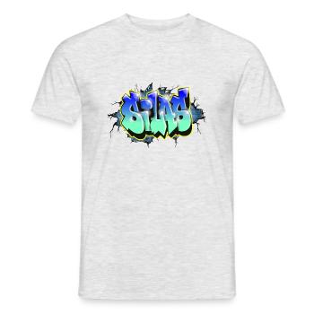 Graffiti SILAS Ziegelstein Geschenk GEBURTSTAG GEBURT - Männer T-Shirt - Grau meliert - Vorne - AI Model Male 178 dark (178cm)