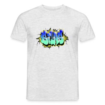 Graffiti SILAS scratch gift BIRTHDAY BIRTH - Men's T-Shirt - heather grey - Front - AI Model Male 178 dark (178cm)