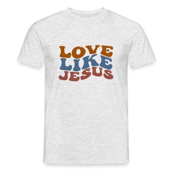Love Like Jesus - Männer T-Shirt - Grau meliert - Vorne - AI Model Male 178 dark (178cm)