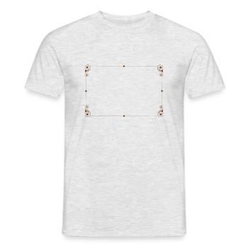 Nostalgie Cadre, Carré, Ornement - T-shirt homme - gris chiné - Devant - AI Model Male 178 dark (178cm)