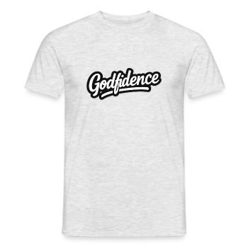 Godfidence - Men's T-Shirt - heather grey - Front - AI Model Male 178 dark (178cm)