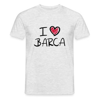 i_love_barca__f2 - Männer T-Shirt - Grau meliert - Vorne - AI Model Male 178 dark (178cm)