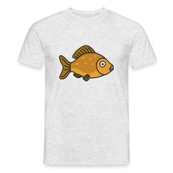 Pêche au poisson carpe - T-shirt homme - gris chiné - Devant - AI Model Male 178 dark (178cm)