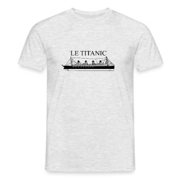 ship titanic - Men's T-Shirt - heather grey - Front - AI Model Male 178 dark (178cm)