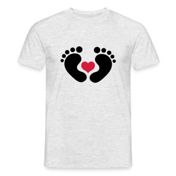 bébé - T-shirt homme - gris chiné - Devant - AI Model Male 178 dark (178cm)