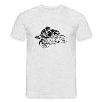 Moto Racer - Männer T-Shirt - Grau meliert - Vorne - AI Model Male 178 dark (178cm)
