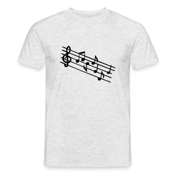 Musik Notensymbol - Männer T-Shirt - Grau meliert - Vorne - AI Model Male 178 dark (178cm)