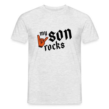 son rocks my - Männer T-Shirt - Grau meliert - Vorne - AI Model Male 178 dark (178cm)