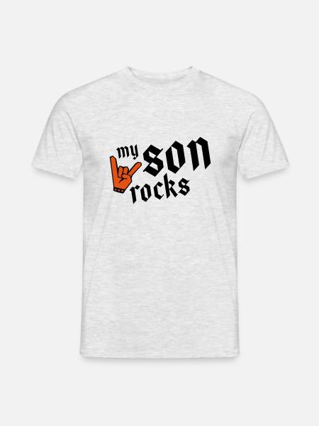 son rocks my - Männer T-Shirt - Grau meliert