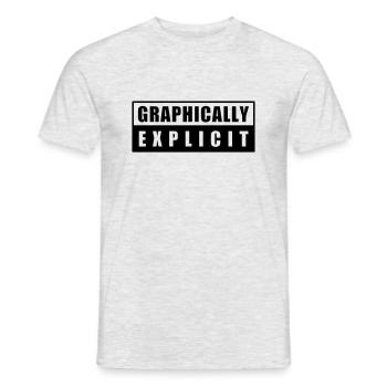 warning - Men's T-Shirt - heather grey - Front - AI Model Male 178 dark (178cm)
