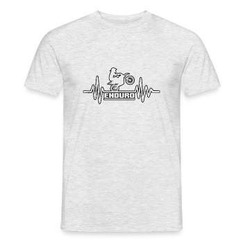 ENDURO 1221 - Männer T-Shirt - Grau meliert - Vorne - AI Model Male 178 dark (178cm)