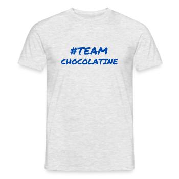 #team gift chocolatine - Men's T-Shirt - heather grey - Front - AI Model Male 178 dark (178cm)