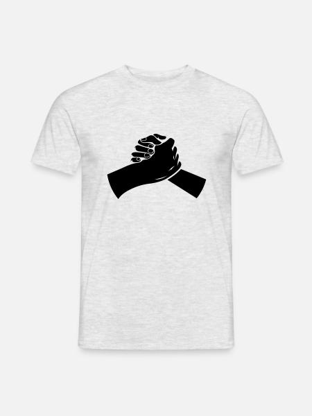 mains 01 - T-shirt homme - gris chiné
