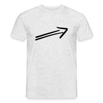 Arrow Symbol 14 Artboard 14 - Men's T-Shirt - heather grey - Front - AI Model Male 178 dark (178cm)