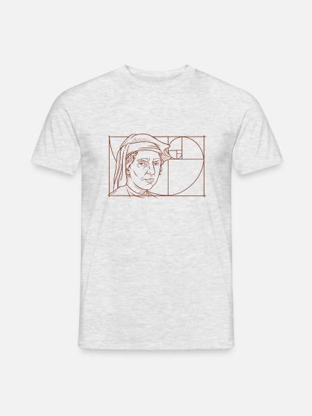 Leonardo Fibonacci Mathematiker Mathe Reihe Folge - Männer T-Shirt - Grau meliert
