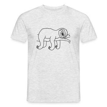 Sommeil paresseux fatigué détendu - T-shirt homme - gris chiné - Devant - AI Model Male 178 dark (178cm)