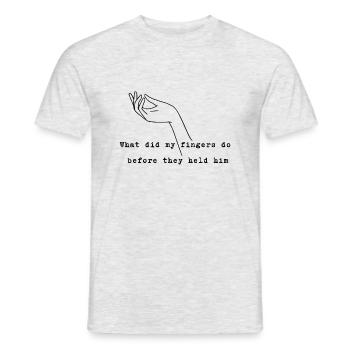 Sylvia Plath - Fingers - T-shirt homme - gris chiné - Devant - AI Model Male 178 dark (178cm)
