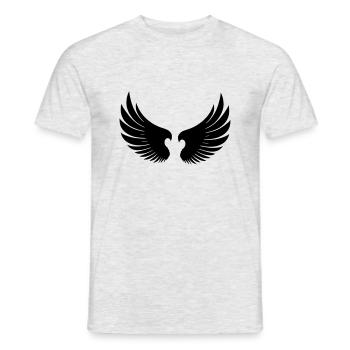 Vogel Flügel Vögel Silhouette Natur Vektor 22 - Männer T-Shirt - Grau meliert - Vorne - AI Model Male 178 dark (178cm)