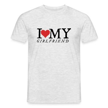 J’aime ma copine - T-shirt homme - gris chiné - Devant - AI Model Male 178 dark (178cm)