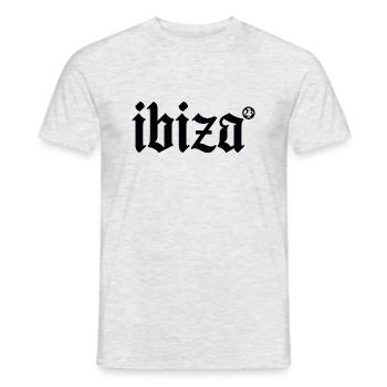 Ibiza Balearen 2023 - Männer T-Shirt - Grau meliert - Vorne - AI Model Male 178 dark (178cm)
