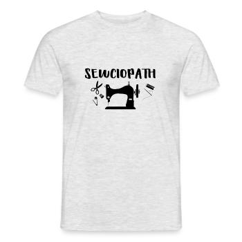 Sewciopath - Sewer Shirt - Men's T-Shirt - heather grey - Front - AI Model Male 178 dark (178cm)