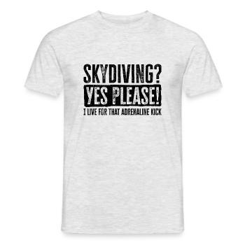 Conception de la fièvre de Sky Plunge. Cadeau d’adrénaline parfait - T-shirt homme - gris chiné - Devant - AI Model Male 178 dark (178cm)