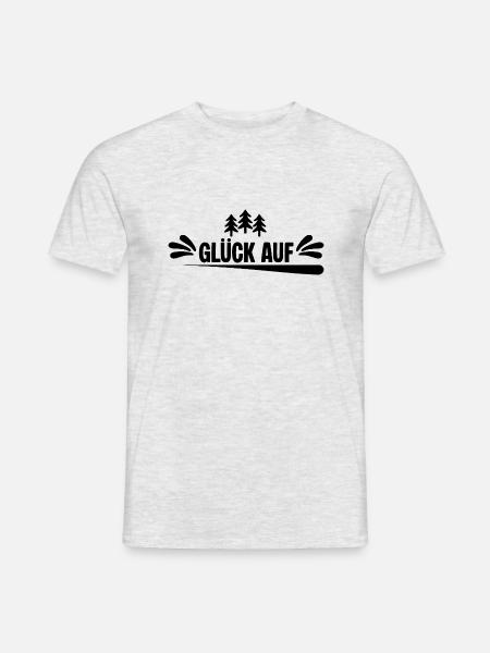 Erzgebirge Gruss 1 - Männer T-Shirt - Grau meliert