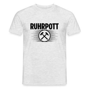 Ruhrpott Glueck auf - Männer T-Shirt - Grau meliert - Vorne - AI Model Male 178 dark (178cm)
