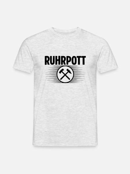 Ruhrpott Glueck auf - Männer T-Shirt - Grau meliert