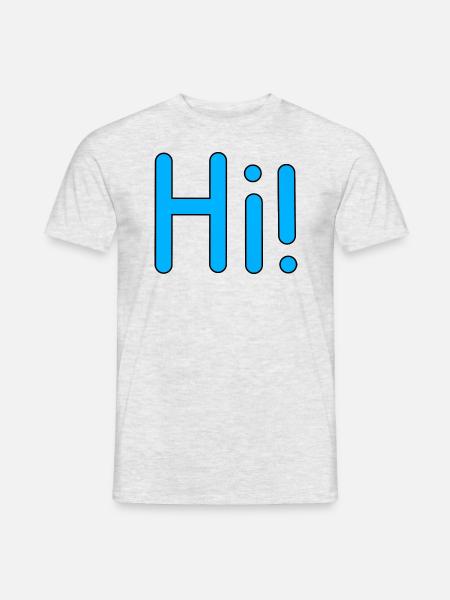 ...Hi! 2/2 - Männer T-Shirt - Grau meliert