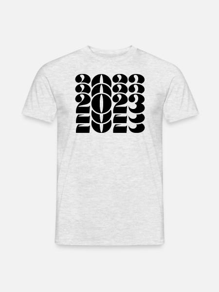 2023 Shirt - Männer T-Shirt - Grau meliert