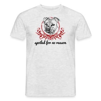 Spoiled for no reason Pitbull - Men's T-Shirt - heather grey - Front - AI Model Male 178 dark (178cm)