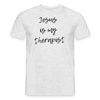 Jésus est mon thérapeute - T-shirt homme - gris chiné - Devant - AI Model Male 178 dark (178cm)