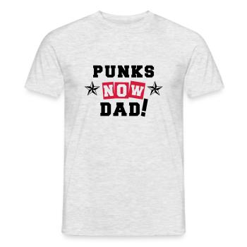Punks Now Dad! - Männer T-Shirt - Grau meliert - Vorne - AI Model Male 178 dark (178cm)