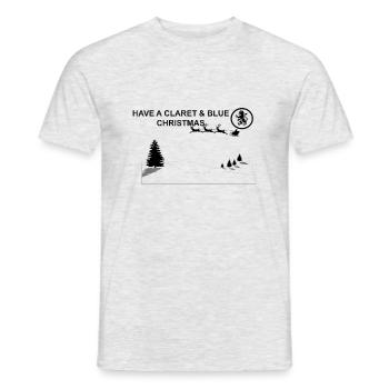Claret and Blue Xmas - Men's T-Shirt - heather grey - Front - AI Model Male 178 dark (178cm)