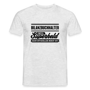 Superheld Bilanzbuchhalter - Männer T-Shirt - Grau meliert - Vorne - AI Model Male 178 dark (178cm)