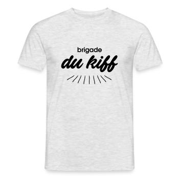 Brigade du kiff - T-shirt homme - gris chiné - Devant - AI Model Male 178 dark (178cm)