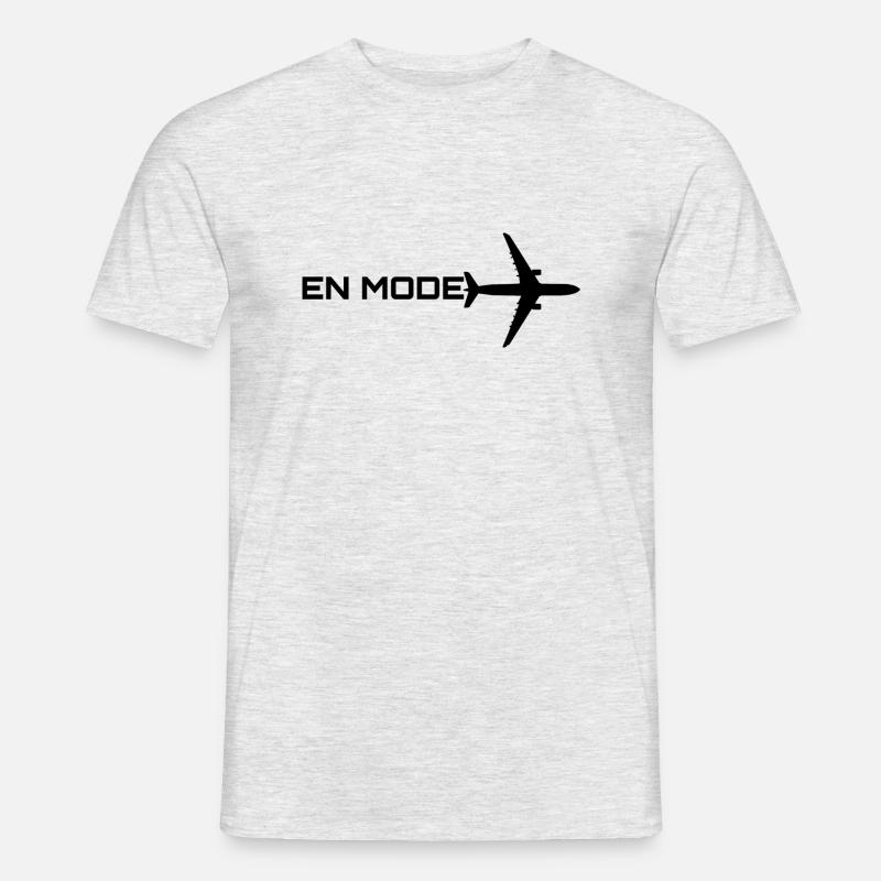 Im Flugmodus - Männer T-Shirt - Grau meliert