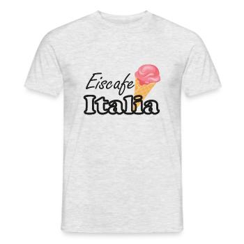 Eistüte Eiscafe Italia Logo - Männer T-Shirt - Grau meliert - Vorne - AI Model Male 178 dark (178cm)