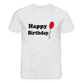 Happy Birthday - Männer T-Shirt - Grau meliert - Vorne - AI Model Male 178 dark (178cm)