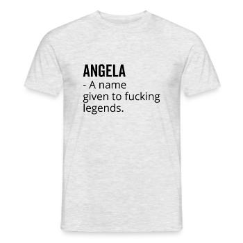 Angela un nom donné à Fucking Legends - T-shirt homme - gris chiné - Devant - AI Model Male 178 dark (178cm)