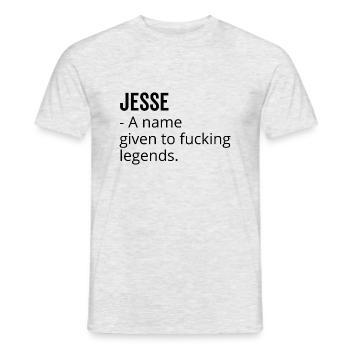 Jesse a Name Given to Fucking Legends - Men's T-Shirt - heather grey - Front - AI Model Male 178 dark (178cm)