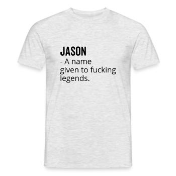 Jason un nom donné à Fucking Legends - T-shirt homme - gris chiné - Devant - AI Model Male 178 dark (178cm)