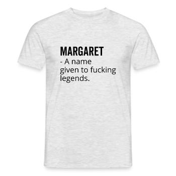 Margaret un nom donné à Fucking Legends - T-shirt homme - gris chiné - Devant - AI Model Male 178 dark (178cm)