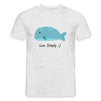 Vivez simplement - T-shirt homme - gris chiné - Devant - AI Model Male 178 dark (178cm)