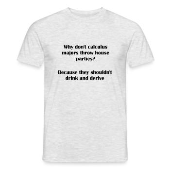 Calculus House Parties Pun - Men's T-Shirt - heather grey - Front - AI Model Male 178 dark (178cm)