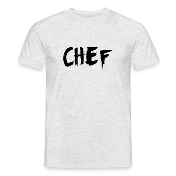 CHEF - Männer T-Shirt - Grau meliert - Vorne - AI Model Male 178 dark (178cm)