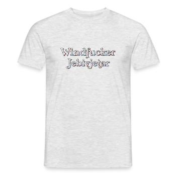 Bosnian fraza Wind fucker LZN Izet Rukfas Combe - Men's T-Shirt - heather grey - Front - AI Model Male 178 dark (178cm)