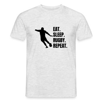 Rugby Gift Rugby Player Rugby Team Rugby Coach - Men's T-Shirt - heather grey - Front - AI Model Male 178 dark (178cm)