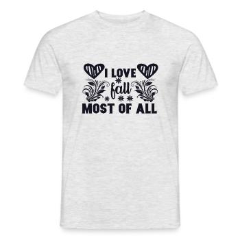 I love fall - Männer T-Shirt - Grau meliert - Vorne - AI Model Male 178 dark (178cm)
